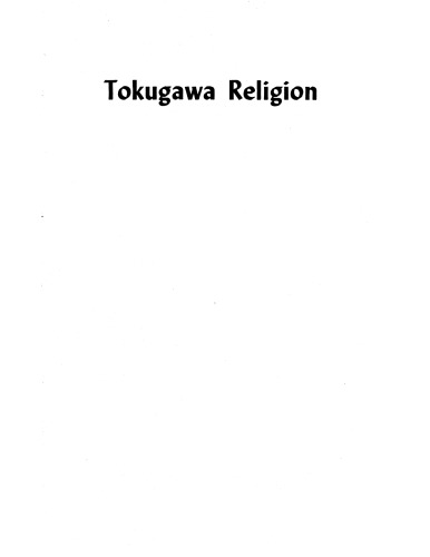 Tokugawa religion: the cultural roots of modern Japan
