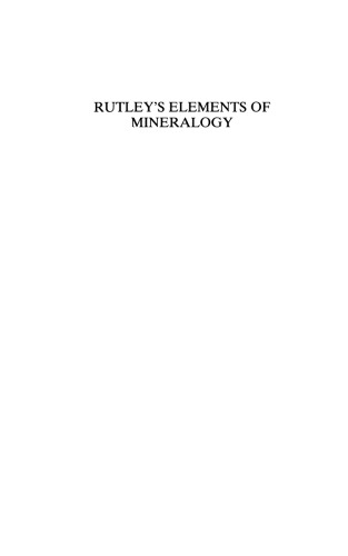 Rutley’s Elements of Mineralogy
