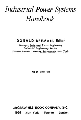 Industrial Power Systems Handbook
