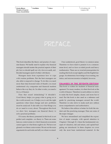 Principles of Corporate Finance