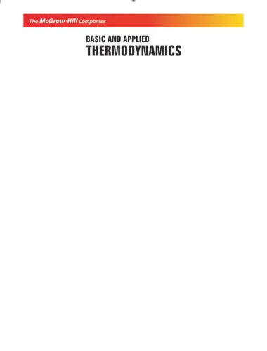Basic and Applied Thermodynamics