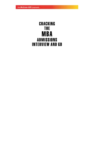 Cracking The MBA Admissions Interview And GD