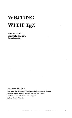 Writing with TEX