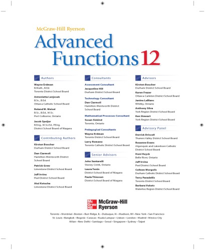 Advanced functions 12