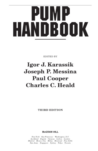 Pump handbook