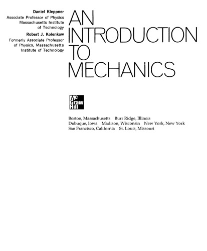 An Introduction to Mechanics