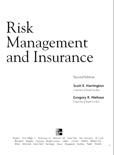Risk Management and Insurance