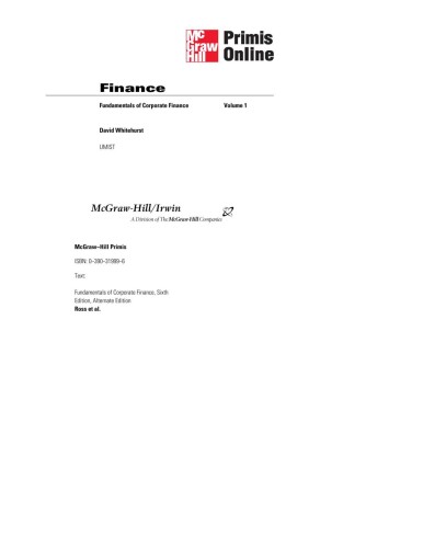 Corporate finance fundamentals