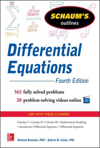 Schaum’s outlines. Differential equations