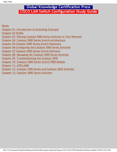 CCNP Cisco LAN switch configuration study guide (exam 640-404)