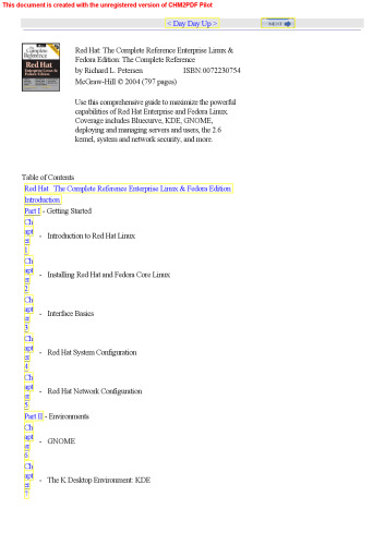 Red Hat: the complete reference enterprice Linux & Feodora TM edition