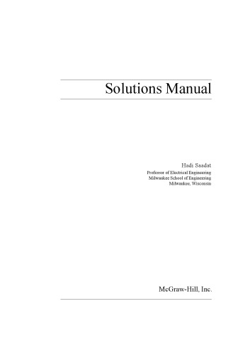 Power Systems Analysis - 2nd Edition