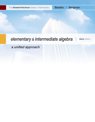 Elementary & intermediate algebra : a unified approach