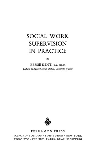 Social Work Supervision in Practice
