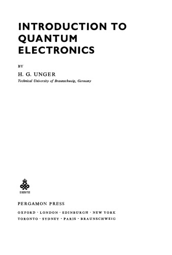 Introduction to Quantum Electronics