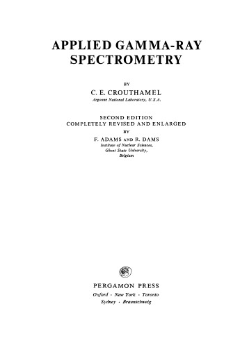 Applied Gamma-Ray Spectrometry