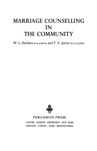Marriage Counselling in the Community