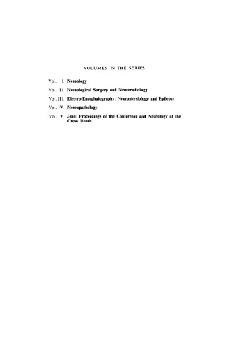 Sixth International Congress of Neurology. Brussels, 21–28 July 1957