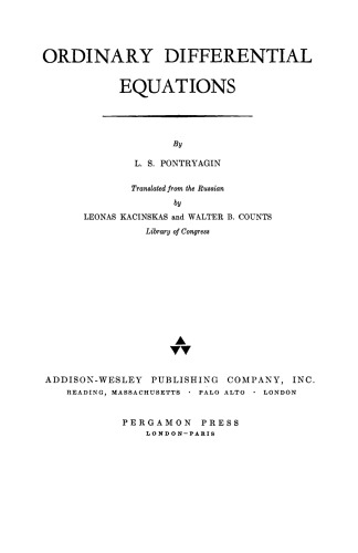Ordinary Differential Equations