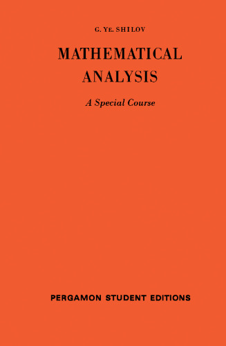 Mathematical Analysis. A Special Course