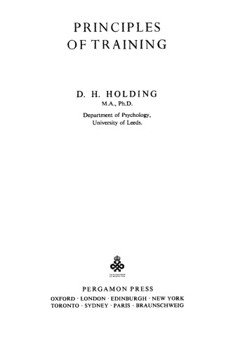 Principles of Training