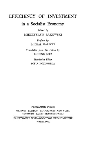 Efficiency of Investment in a Socialist Economy