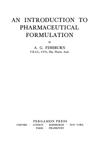 An Introduction to Pharmaceutical Formulation