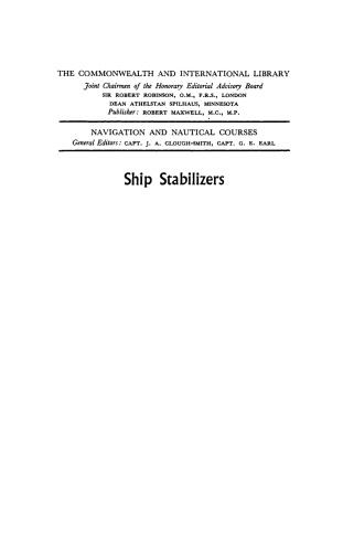 Ship Stabilizers. A Handbook for Merchant Navy Officers