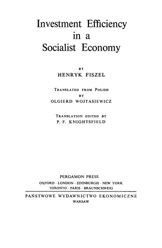 Investment Efficiency in a Socialist Economy