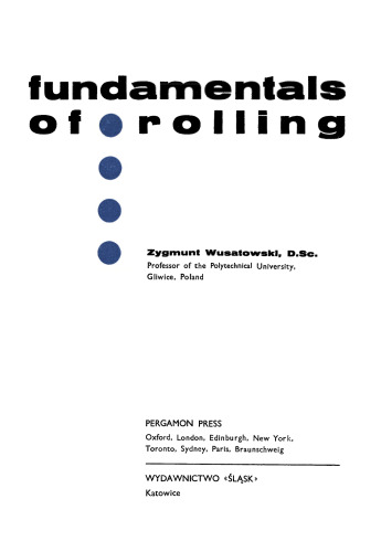 Fundamentals of Rolling