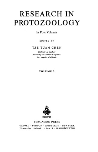 Research in Protozoology. In Four Volumes