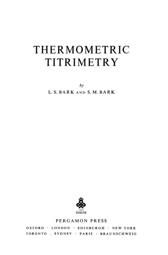 Thermometric Titrimetry