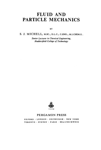 Fluid and Particle Mechanics. Chemical Engineering Division