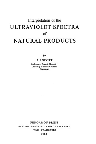 Interpretation of the Ultraviolet Spectra of Natural Products