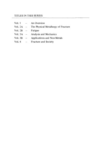 Advances in Research on the Strength and Fracture of Materials: Fatigue