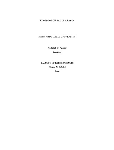 Evolution and Mineralization of the Arabian–Nubian Shield. Proceedings of a Symposium Held at Faculty of Earth Sciences, King Abdulaziz University, Jeddah, Kingdom of Saudi Arabia