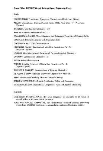 Structural Order in Polymers. Lectures Presented at the International Symposium on Macromolecules, Florence, Italy, 7–12 September 1980