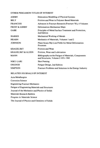 Bibliography on the Fatigue of Materials, Components and Structures. 1961–1965