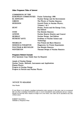 Nuclear Fission and Neutron-Induced Fission Cross-Sections. A Nuclear Energy Agency Nuclear Data Committee (OECD) Series: Neutron Physics and Nuclear Data in Science and Technology