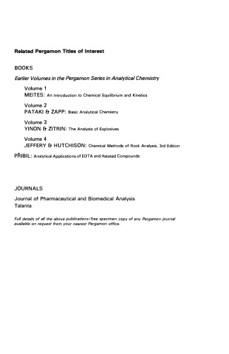 Applied Complexometry