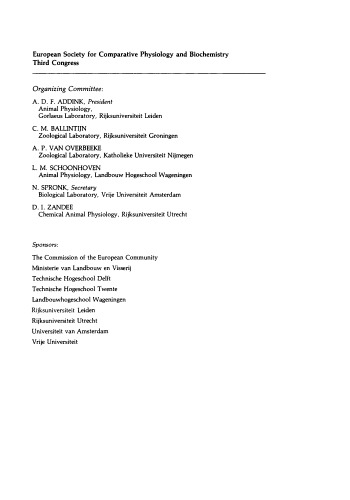 Exogenous and Endogenous Influences on Metabolic and Neural Control. Proceedings of the Third Congress of the European Society for Comparative Physiology and Biochemistry, Volume 2: Abstracts
