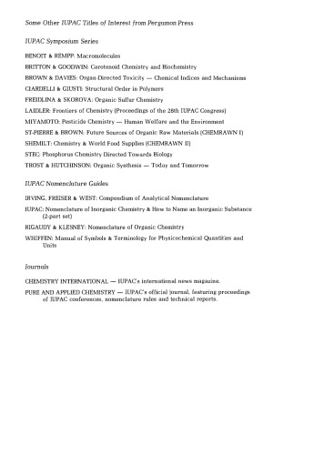 Current Trends in Organic Synthesis. Proceedings of the Fourth International Conference on Organic Synthesis, Tokyo, Japan, 22–27 August 1982