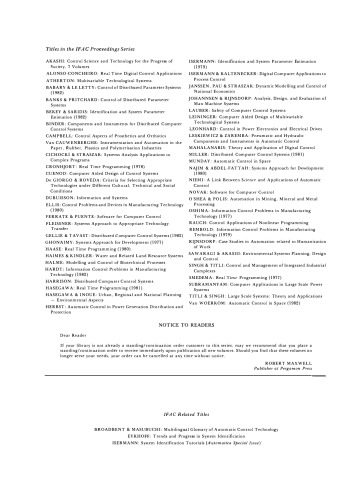 Computer aided design of multivariable technological systems : proceedings of the second IFAC symposium, West Lafayette, Indiana, USA, 15-17 September 1982