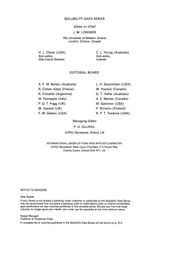 Solubility Data Series. Carbon Monoxide