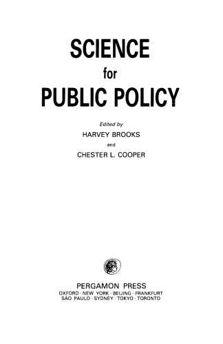 Science for Public Policy