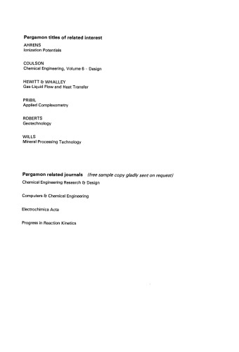 Crystallization and Precipitation. Proceedings of the International Symposium, Saskatoon, Saskatchewan, Canada, 5–7 October 1987