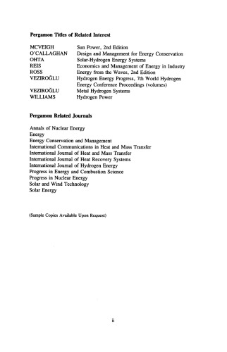 Hydrogen Energy Progress VIII