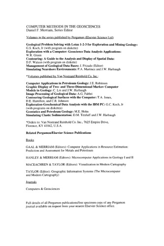 Geographic Information Systems for Geoscientists. Modelling with GIS