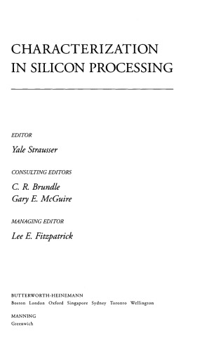 Characterization in Silicon Processing