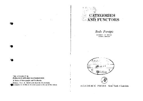 Categories and functors